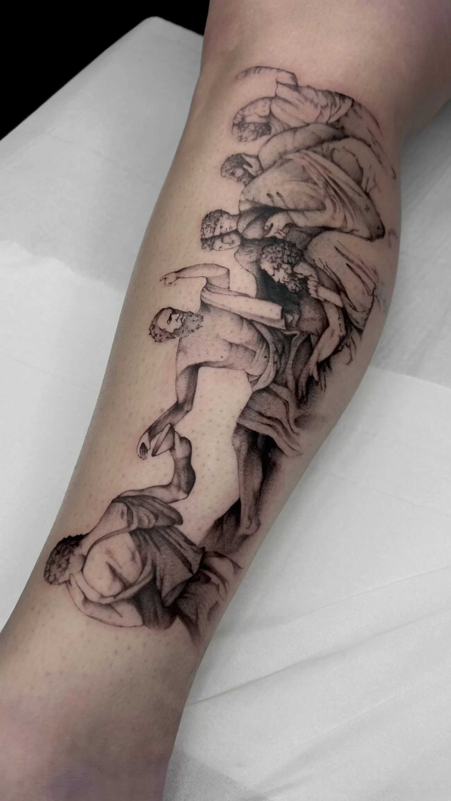 Large fine line tattoo at XOXO Dublin