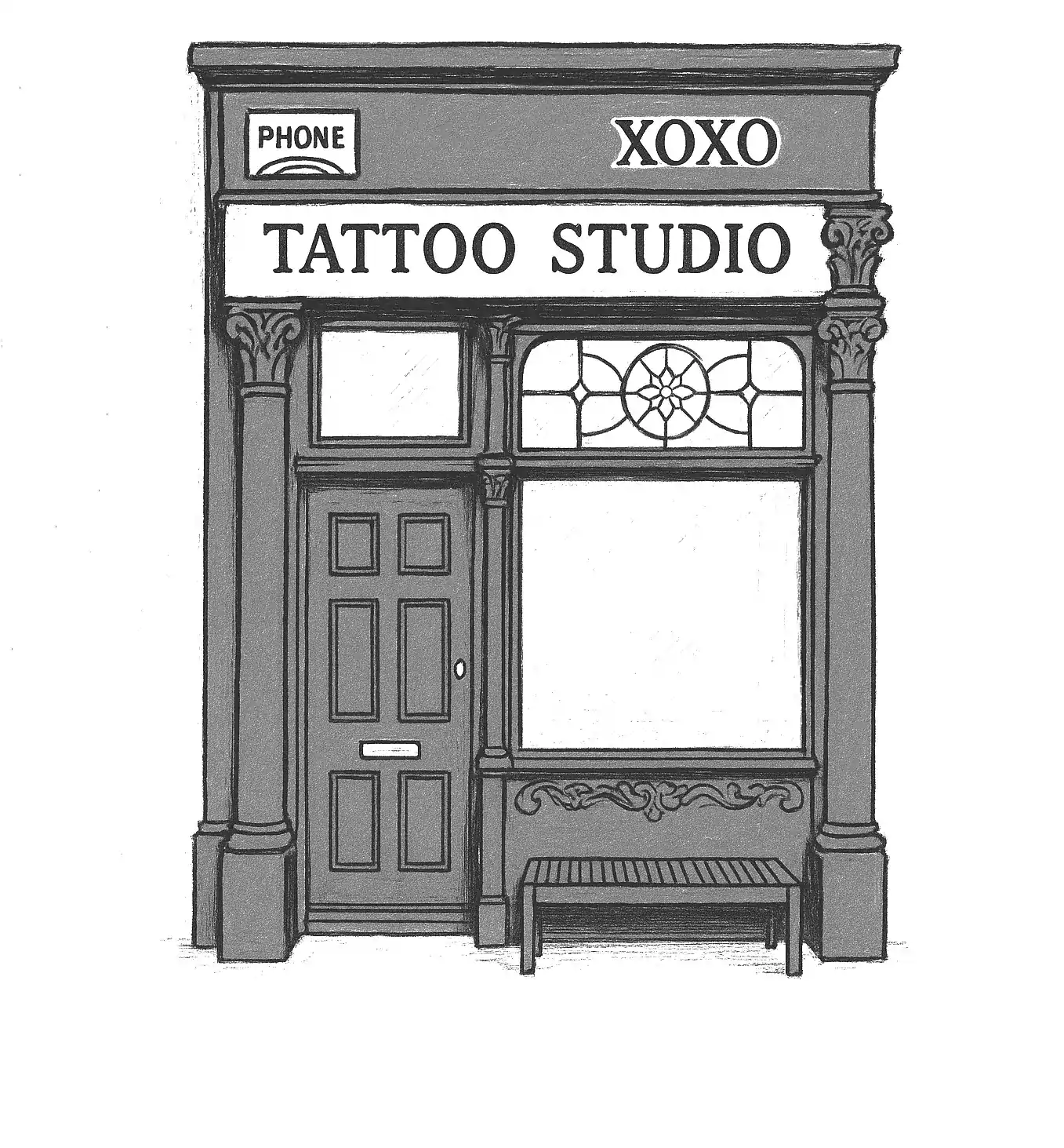 XOXO Tattoo Studio storefront on Capel Street Dublin - choosing a tattoo studio