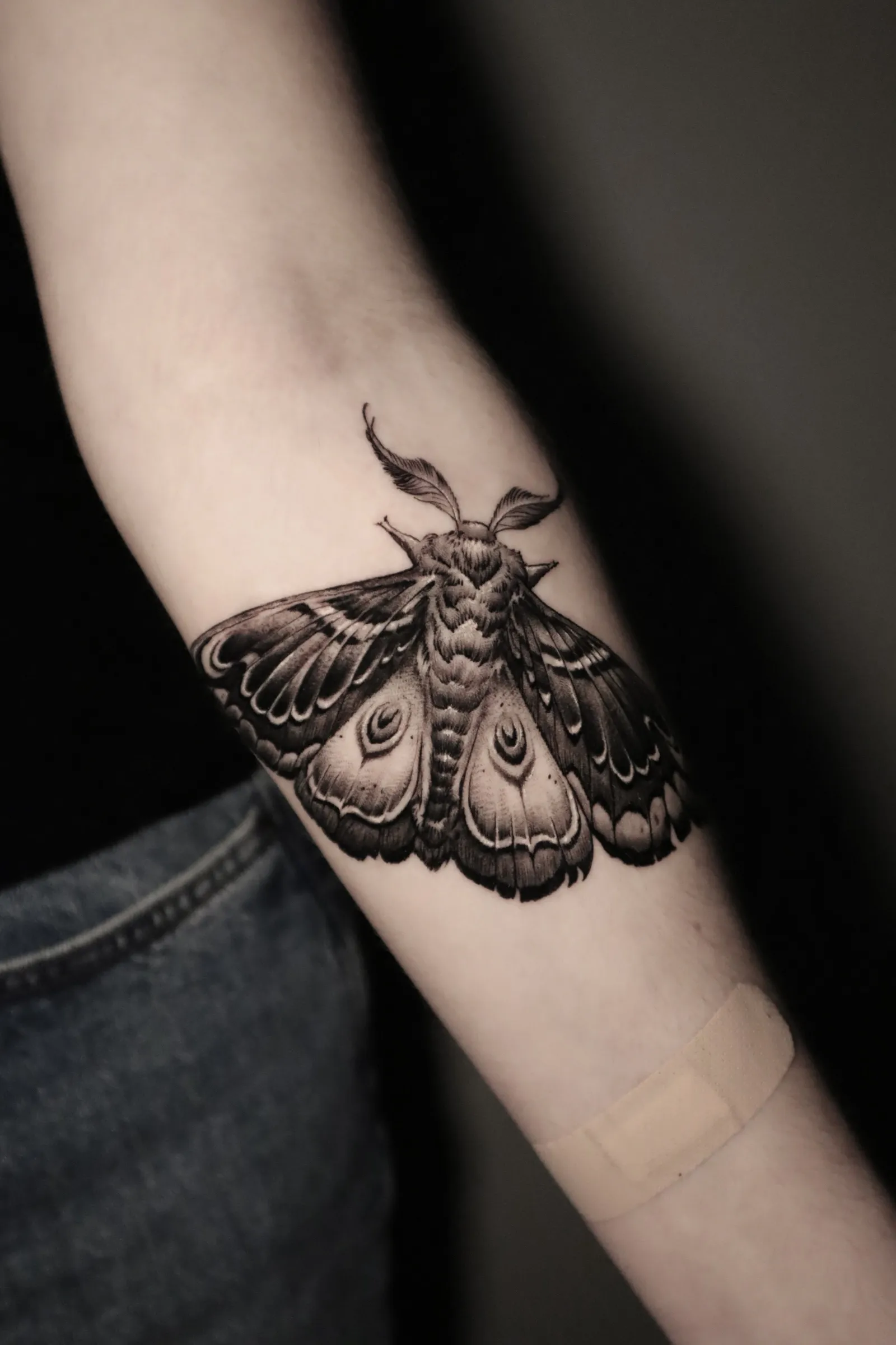 Black and grey detailed tattoo at XOXO Dublin