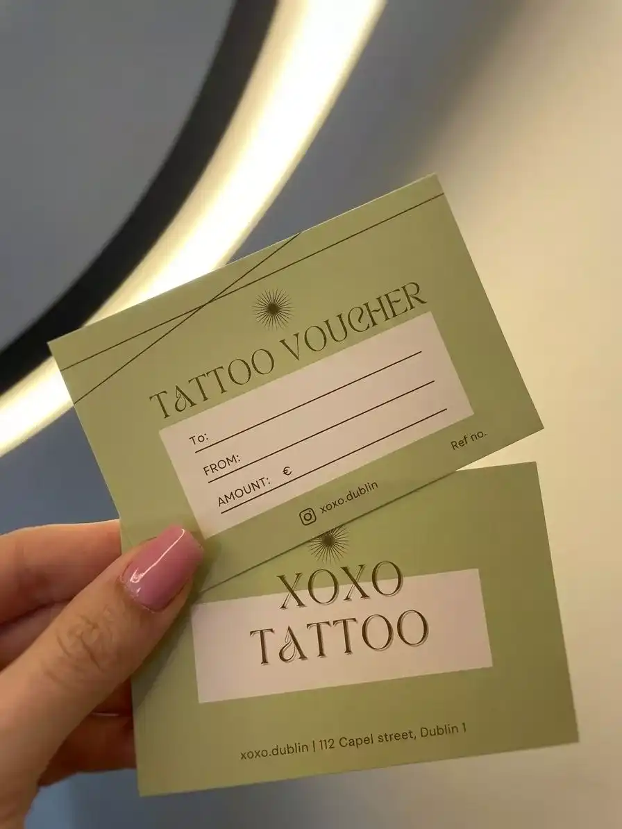 XOXO Tattoo Studio gift voucher delivered by email