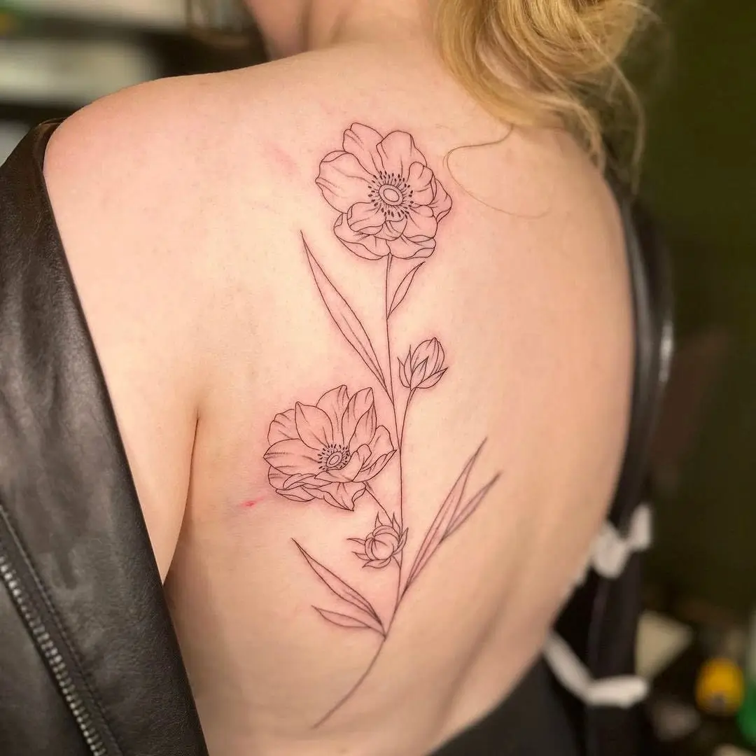 Floral nature tattoo at XOXO Dublin
