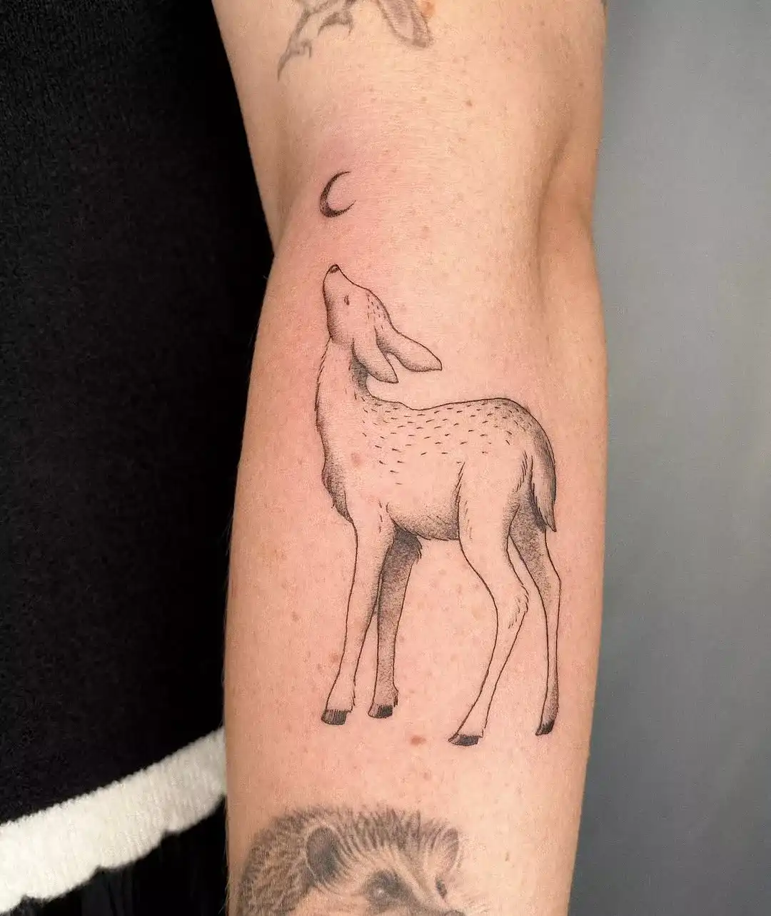 Fine line botanical tattoo by Leonardo Cardenas, XOXO Dublin